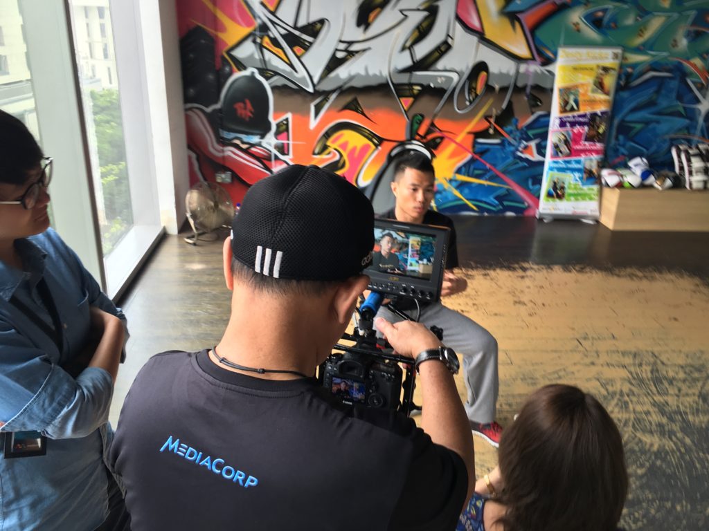 Zesty Kickz MediaCorp interview Channel 5 Muay Thai Singapore Vinz Low